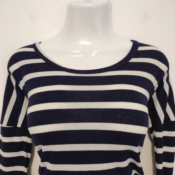 Charlotte Russe - Striped High Low Slit Shirt - Picture 2 of 11